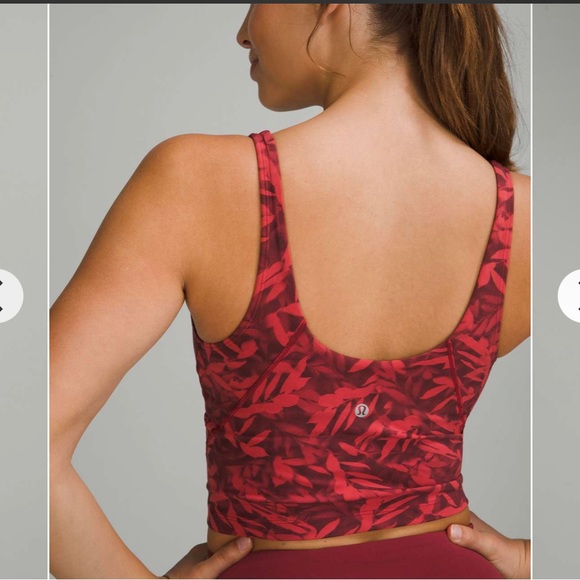 Lululemon Align cropped Tank Top Size 6 nwot Red Multi - Picture 5 of 11